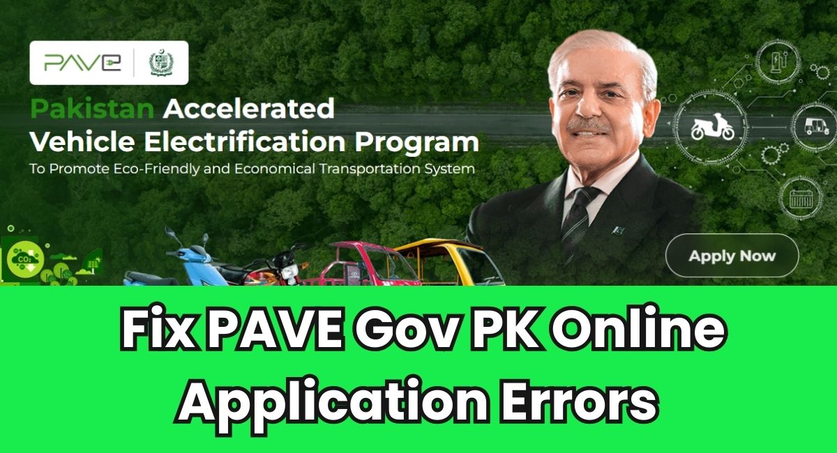 Fix PAVE Gov PK Online Application Errors
