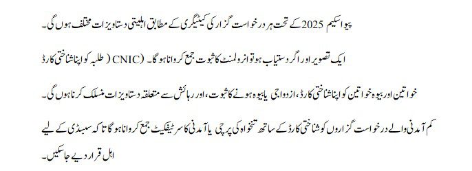 pave.gov.pk required Documents 